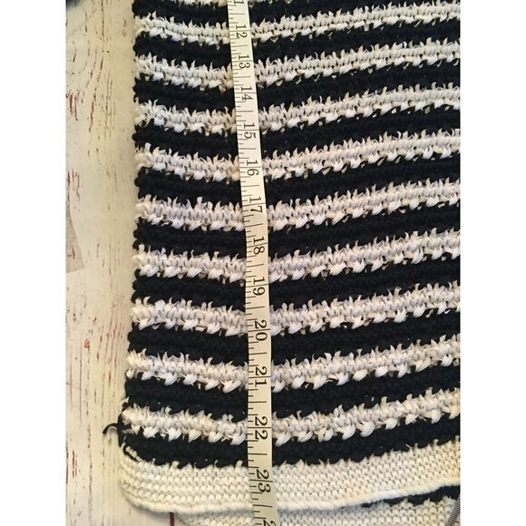 Dana Buchman Black & White Striped Long-sleeve Sweater Size Small - Picture 7 of 9